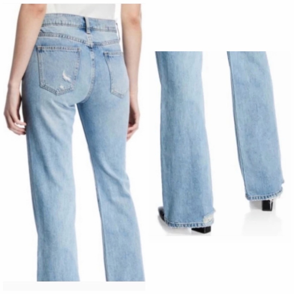 Current/Elliott Jarvis blue jeans in Hartley wash NWT size 30 distressed flare - Picture 14 of 14